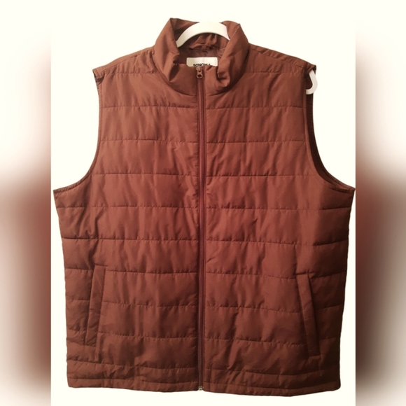 Sonoma Jackets & Blazers - Sonoma Puffer Vest Quilted Lightweight Packable Jacket Maroon Red Large 12-14
